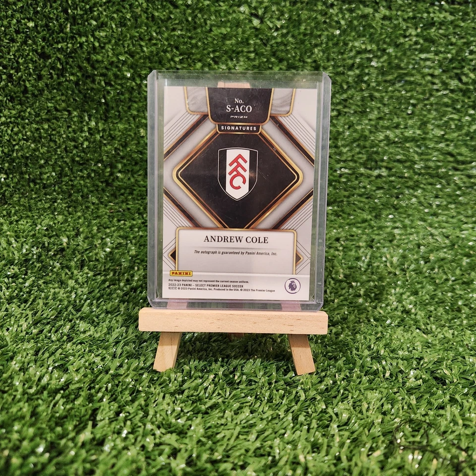Andrew Cole 2022-23 Panini Select EPL Signatures Autograph Auto Silver Fulham - Image 2 of 2