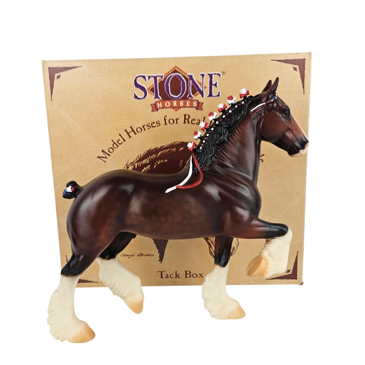 Peter Stone Andy Clydesdale Bay with Dapples 9741 Model Horse with
