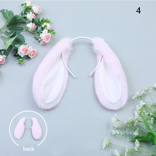 1Pcs Women Plush Long Rabbit Ears Hair Hoop Girls Headband Party Cosplay Wear - Bild 18 von 34