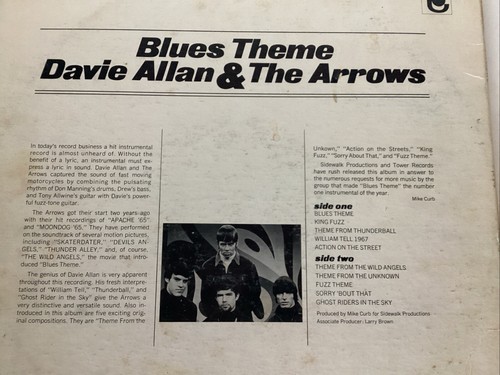 Dave Allan & The Arrows Vinyl LP Schallplatte "Blues Theme" Tower Record Co DT5078 - Bild 4 von 13