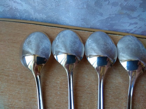RARE old Set 6 SPOONS Silver plated melchior USSR last century Antique Vintage - Bild 9 von 12