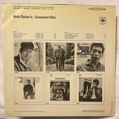 BOB DYLAN – GREATEST HITS LP (1967) VINYL RECORD : IMPORT PRESSING