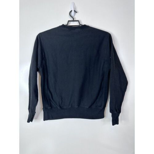 Champion Sweatshirt Adult Medium Reverse Weave Pullover Crewneck Black - Picture 2 of 10