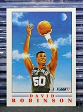 David Robinson 1991-92 Fleer Pro-Vision #1 Spurs Basketball HOF Insert Card