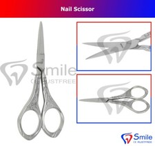 SS Super Sharp Straight Edge Cuticle Nail Scissor - Arrow Point Siler Steel CE