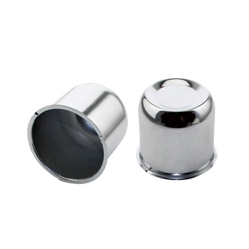 4 Pack Chrome Steel Center Caps Push Thru for Trailer Wheel Rims 4.25" Center... - Picture 3 of 6
