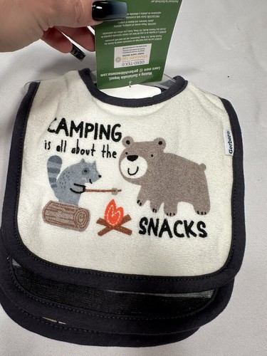 gerber 3 pack camping bibs 0-6 months - Picture 2 of 9