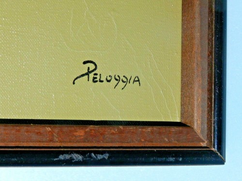EXQUISITE PEDRO PELOGGIA of BRAZIL ORIGINAL ART SIGNED NAIVE PAINTING FRAMED - Picture 2 of 9