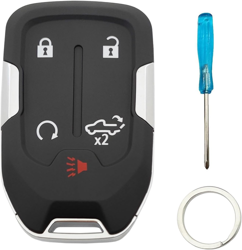 Key Fob Cover for 2019-2022 Chevy Silverado & GMC Sierra, 5 Buttons, No Chip - Picture 12 of 12