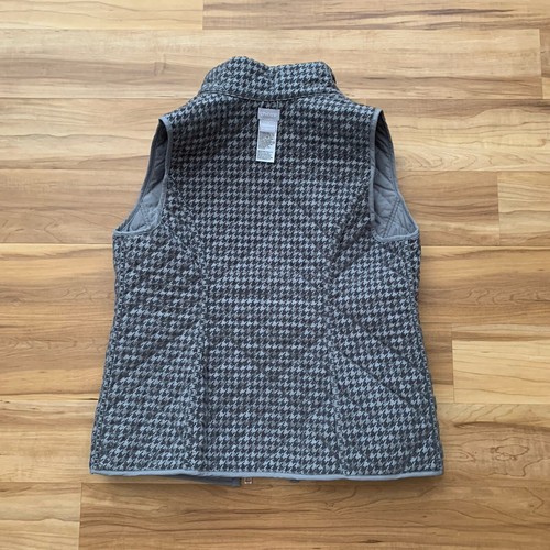 Chaleco reversible Chico’s para mujer gris pata de gallo bolsillos talla 1 EE. UU. 8 - Imagen 6 de 9