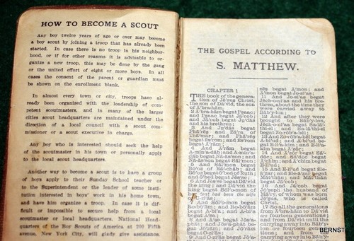 VINTAGE EARLY BOY SCOUT NEW TESTAMENT BIBLE - c. MID TEENS - Picture 11 of 11