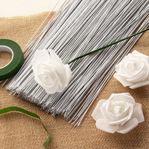 100 Pcs Paper Vine Flower Branches Floral Stems Wire for Bouquets