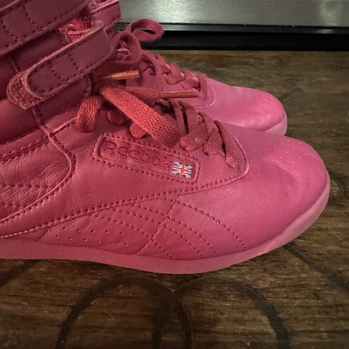 Reebok Classic Vintage 1990s Hi Top Shoe Sneaker, Pink, 1990s, Women’s Size 7 - 第 3/14 張圖片