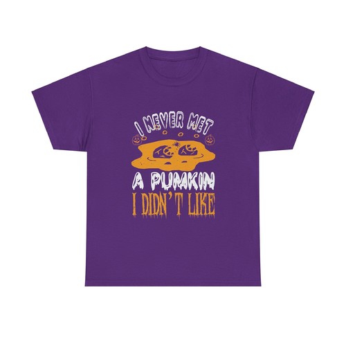 I Never Met A pumkin I Didn"t Like Halloween T shirt Costume Trick or Treat  - Picture 134 of 145