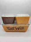 Vtg. Pyrex Old Orchard COMPLETE Refrigerator Dish Set With Lids, + Bonus 501