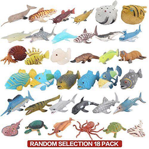 18 Pack Assorted Ocean Animal, Stretchy and Floating Rubber sea Animals Toy - Picture 3 of 8