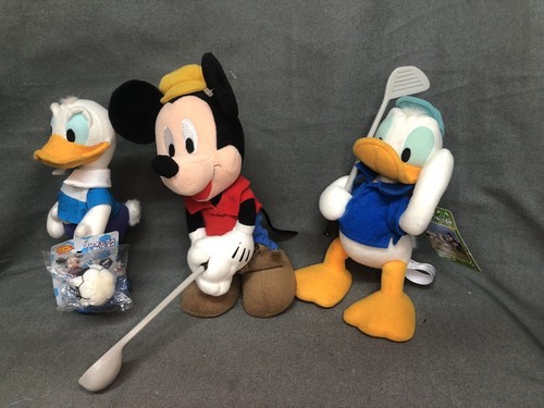Set Of 3 Sega Plush Mickey Mouse and Donald Duck Golf Plush And Donald Soccer