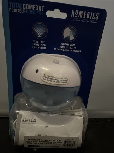 Homedics Personal Cool Mist Ultrasonic Humidifier White Plug In / HUM-CM10 NEW - Picture 8 of 11