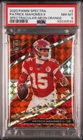 2020 Panini Spectra 08/10 #2 Patrick Mahomes Spectracular NEON ORANGE PSA 8