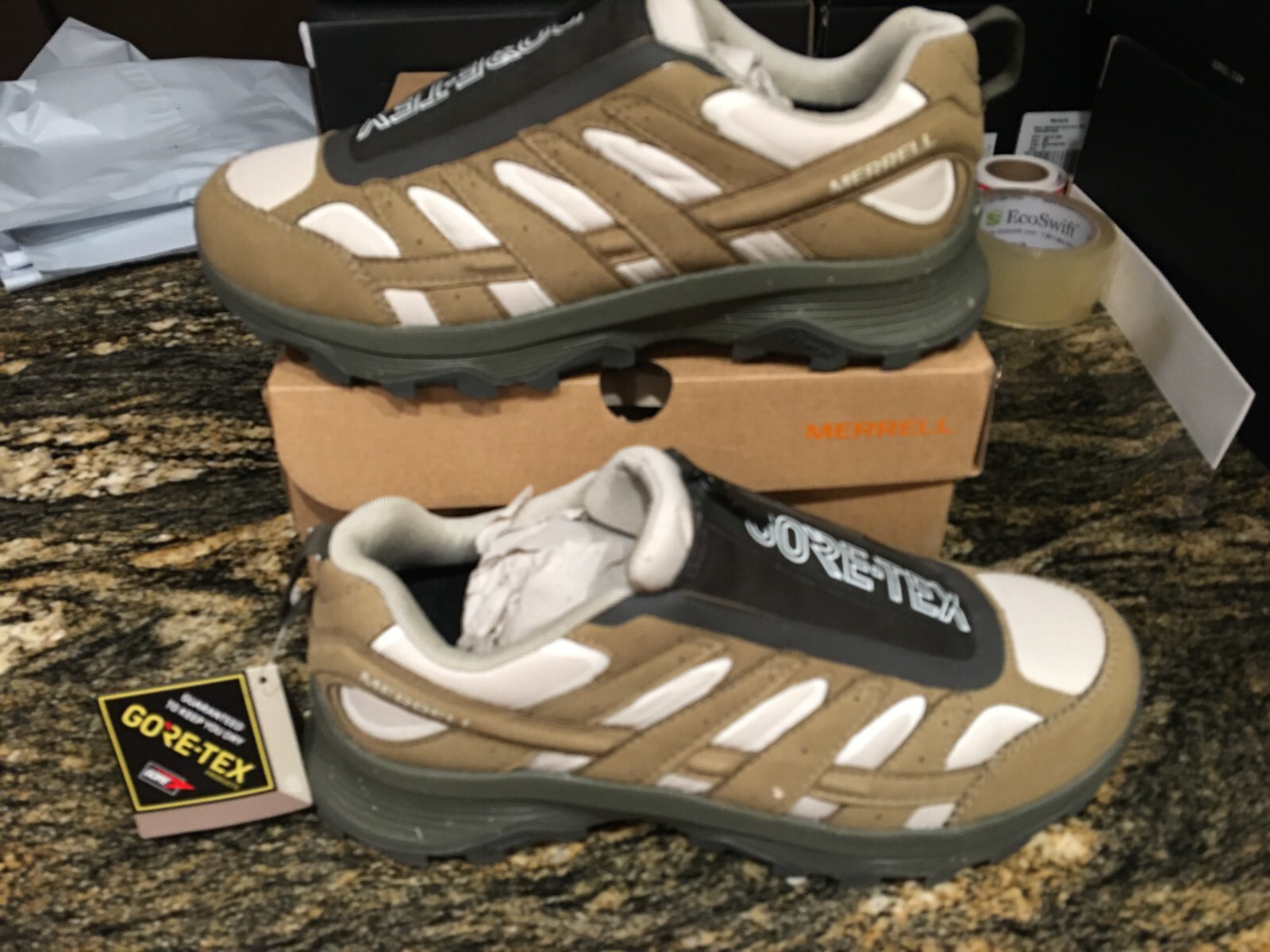 NUOVE scarpe da trail running Merrell Moab Speed Goretex 1TRL da uomo $200 taglia 10 5