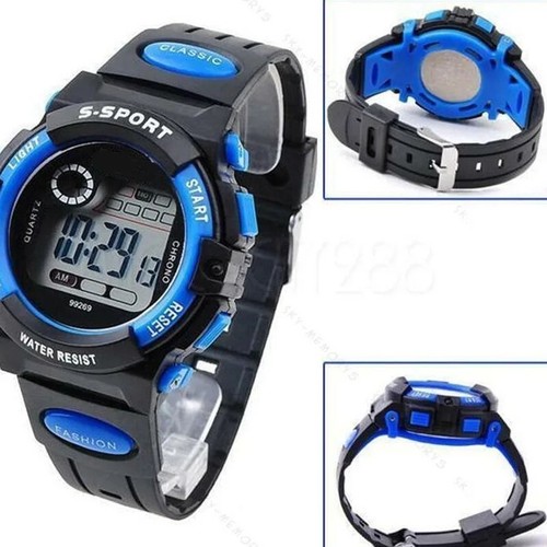 Digital LED Water Resist Sport Watch Wrist Backlit For Boys Girls Kids Unisex UK - Picture 6 of 12