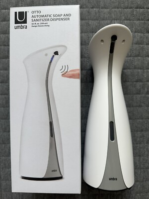 Umbra Otto automatischer Seifen- & Desinfektionsspender, weiß, brandneu im Karton