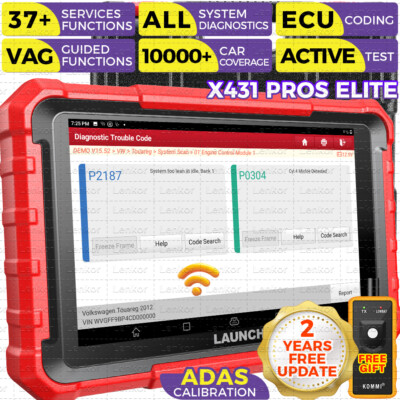 LAUNCH X431 Pros Elite V+ Pro3S+ Bidirectional Car Diagnostic Scanner Key Coding