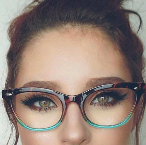 Cat Eye Vintage Retro "Ombre" Okulary damskie NIEBIESKIE ŚWIATŁO Soczewki komputerowe SHADZ - Zdjęcie 6 z 39