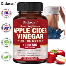 Apple Cider Vinegar Capsules with Mother - 30/60/120 Capsules Weight Loss