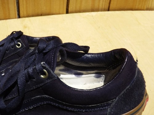 Talla 6.5 Hombres-Vans Ole Skool BMX Parte Superior Baja Zapatillas de Patín Azul Marino Gamuza Lona Mujeres 8 - Imagen 4 de 10