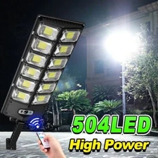 Solar Street Light Motion Sensor Lamp Commercial Dusk To Dawn Road Lamp Outdoor