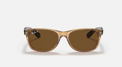 Ray-Ban New Wayfarer Bicolor Polarized Brown 55mm Sunglasses RB2132 945/57 55-18 - Picture 2 of 7