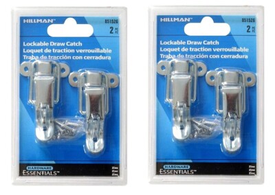2 Packs Wide Lockable Draw Catch, Zinc Trucks/Chests/Toolboxes HILLMAN ...