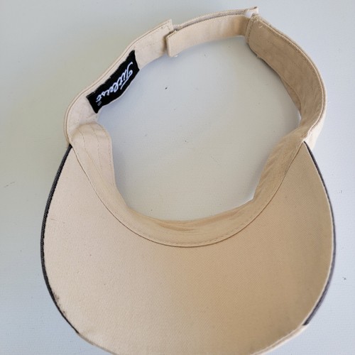 Titleist Golf Hat Sun Visor Adjustable Strapback Tan Blue - Picture 8 of 10