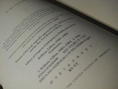2 Lillian Hellman Pentimento PB 2000 & Scoundrel Time HB 1976 3rd Pr - Bild 9 von 11