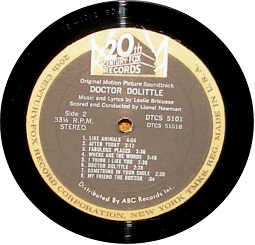 DR. DOLITTLE - 1967 CHILDREN'S MOTION PICTURE SOUNDTRACK MUSICAL RECORD ALBUM LP - Imagen 10 de 10