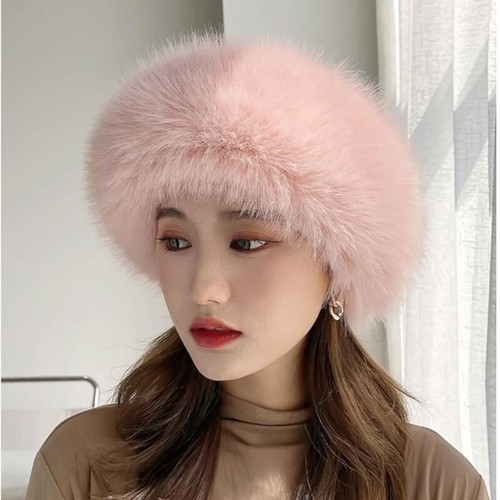 Ladies Faux Fur Cossack Beanie Hat Winter Thermal Ushanka Ski Russian Warm Hat - Picture 11 of 18