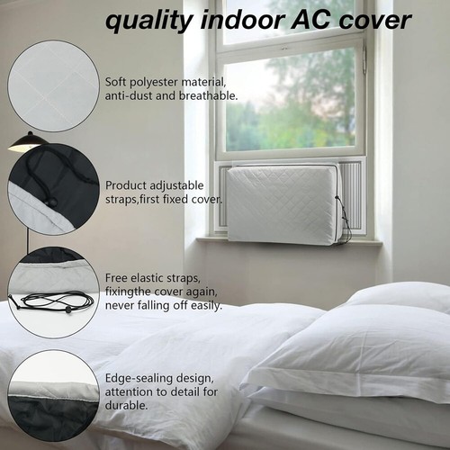 Indoor Air Conditioner Cover,AC Unit Window Cover for Inside Insulation5827 - Picture 3 of 6