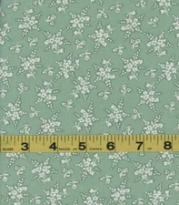 BTHY 18x43 Chanteclaire 1930's Feedsack Reproduction Green Floral