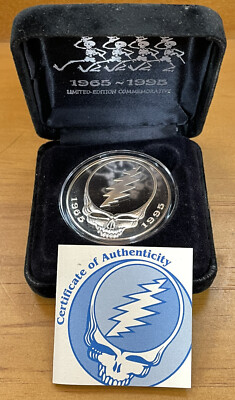Grateful Dead Fine Silver Coin 純銀 コイン GRATEFUL DEAD SILVER PROOF OUNCE US oz COIN JERRY GARCIA ART