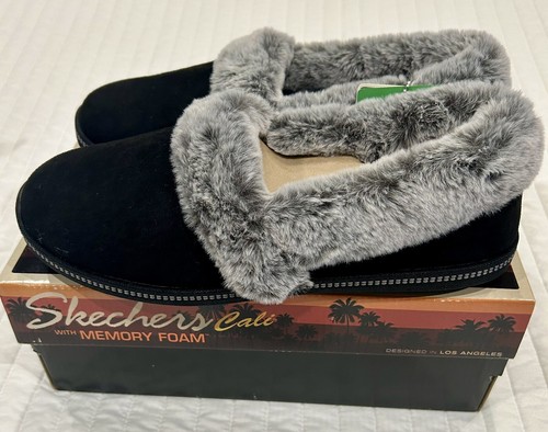 Skechers Women's cozy campfire toasty suede w/faux fur inside & out-Black-SZ 9.5 - Picture 17 of 24
