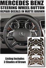 Mercedes Benz Slk 230 Glk 350 Worn Steering Wheel Button Repair Decals Brown