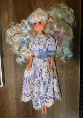 Vintage Tong Betty Teen Doll Curly Blonde Rooted Eyelashes Bendable Knees