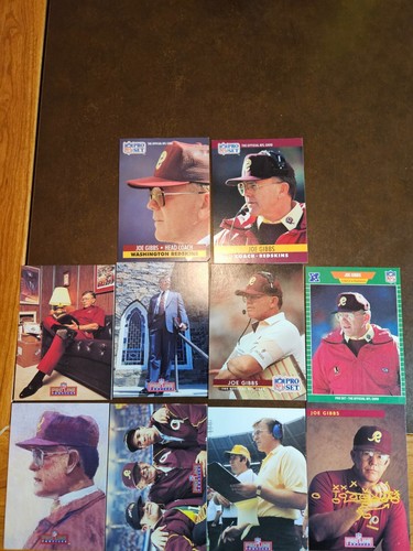 JOE GIBBS - **Lot of 10 All Different** - Redskins - All NRMT-MINT