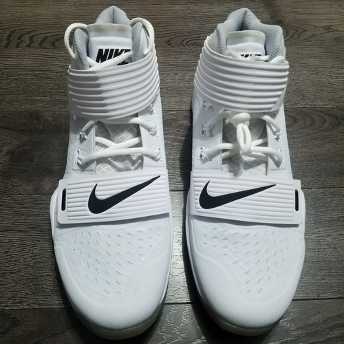 NIKE Zoom Force Savage Turf Football Shoes Mens 13.5 White Black Cleats - Picture 2 of 4