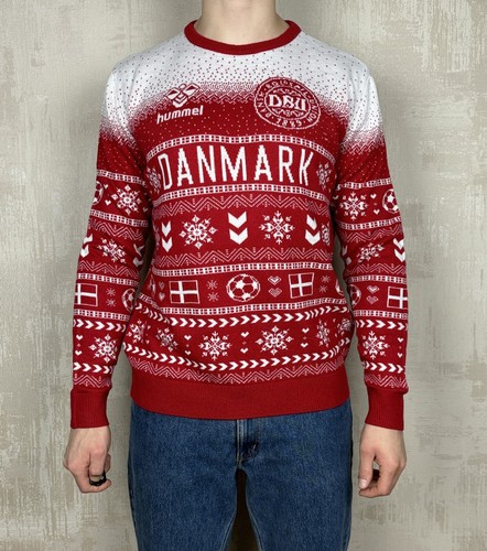 Denmark National Team Hummel Christmas Crew Neck Sweater Men's Size L Soccer - Picture 2 of 15