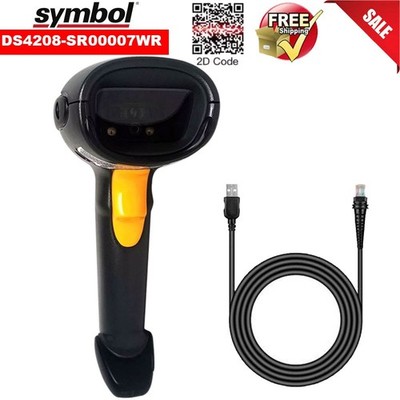 Symbol DS4208-SR00007WR Scanner Handheld 1/2D Portable Barcode Scanner W/ Cable