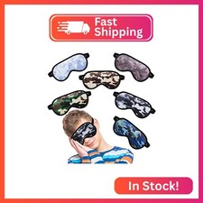 JenPen 6 Pieces Boys Sleep Mask Soft Sleeping Satin Eye Mask Comfortable Satin M