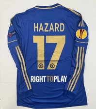 2012/13 Chelsea Home Retro Jersey Hazard #17 Long Sleeve Vintage Iconic Gold Blu