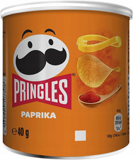 Paprika Crisps Can 40G (Pack of 12) | Potato Based Crisps in a Handy Small Resea